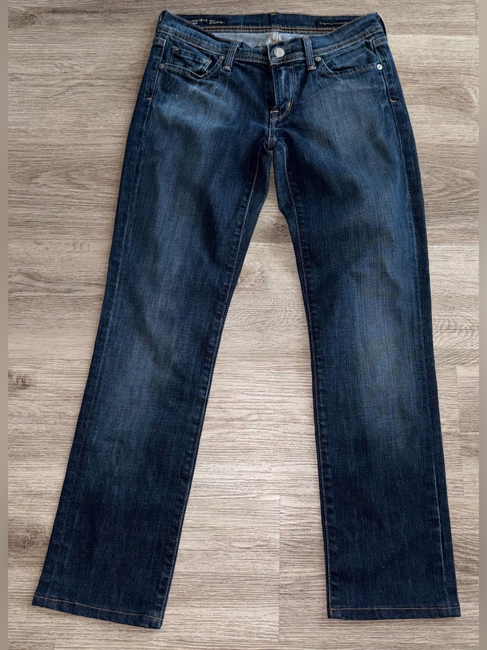 Citizens Of Humanity Women's Dark Blue Straight Leg Jeans